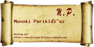 Monoki Periklész névjegykártya